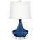 Monaco Blue Gillan Glass Table Lamp with Dimmer