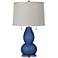 Monaco Blue Gray Linen Fulton Table Lamp