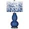 Monaco Blue Mosaic Giclee Double Gourd Table Lamp