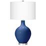 Monaco Blue Ovo Table Lamp With Dimmer