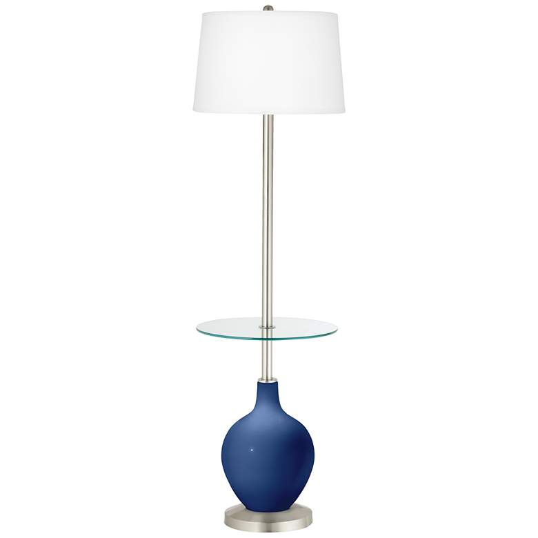 Image 1 Monaco Blue Ovo Tray Table Floor Lamp