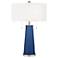 Monaco Blue Peggy Glass Table Lamp With Dimmer