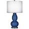 Monaco Blue Sheer Double Shade Double Gourd Table Lamp