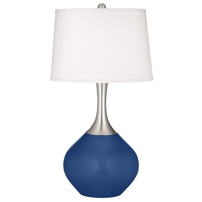 Image 2 Monaco Blue Spencer Table Lamp with Dimmer