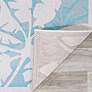 Thumbnail3 of Monaco Coastal Floral 2'x3'7" Ivory Turquoise Outdoor Rug more views