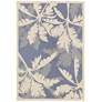 Thumbnail2 of Monaco Coastal Floral 3'9"x5'5" Ivory Sapphire Outdoor Ru