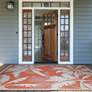 Thumbnail1 of Monaco Coastal Floral 5'10"x9'2" Ivory Orange Outdoor Rug