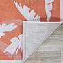 Thumbnail3 of Monaco Coastal Floral 5'10"x9'2" Ivory Orange Outdoor Rug more views