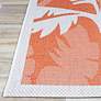 Thumbnail4 of Monaco Coastal Floral 5'10"x9'2" Ivory Orange Outdoor Rug more views