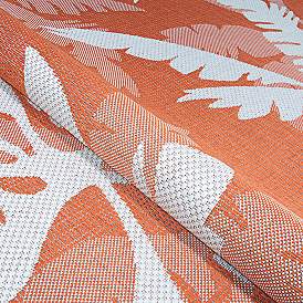 Image5 of Monaco Coastal Floral 5'10"x9'2" Ivory Orange Outdoor Rug more views