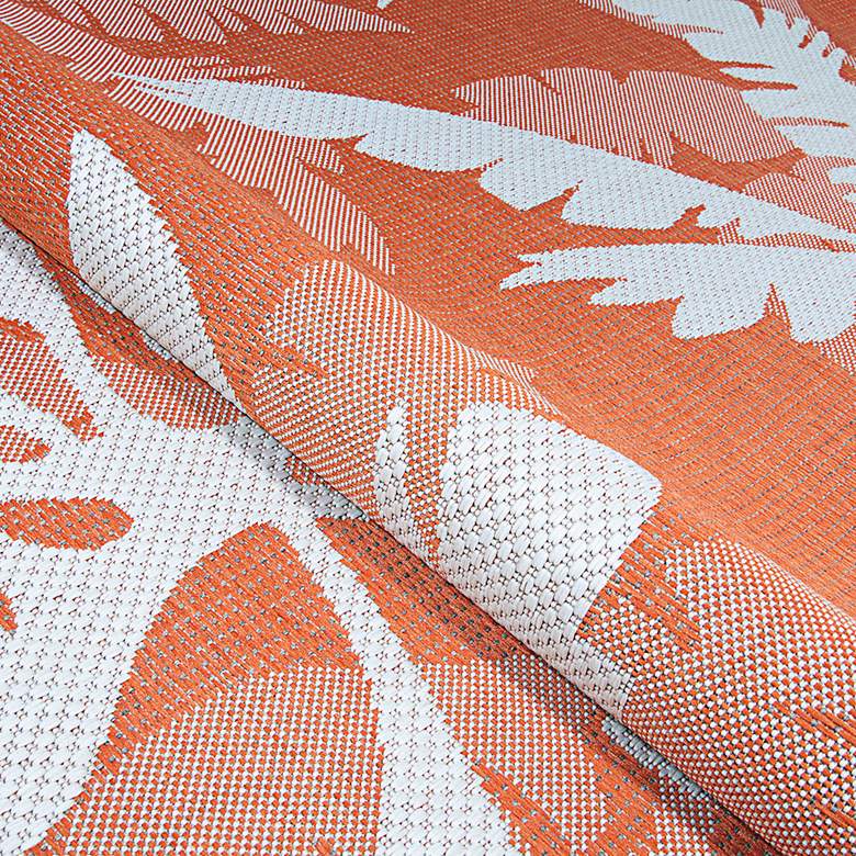 Image 5 Monaco Coastal Floral 5&#39;3 inchx7&#39;6 inch Ivory and Orange Outdoor  more views