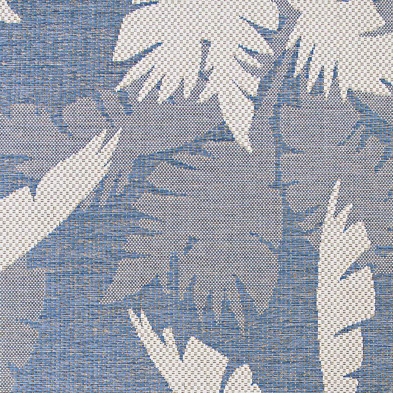 Image 3 Monaco Coastal Floral 5'3"x7'6" Ivory Sapphire Outdoor Ru more views