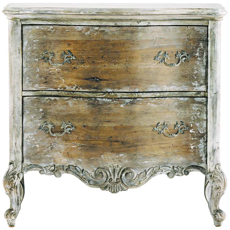 Image 1 Monaco Distressed Light Wood Accent Chest