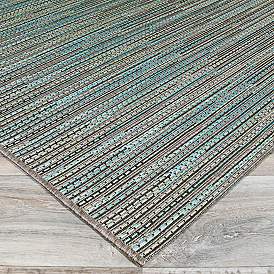 Image5 of Monaco Larvotto 2'x3'7" Multi-Blue Rectangular Outdoor Rug more views