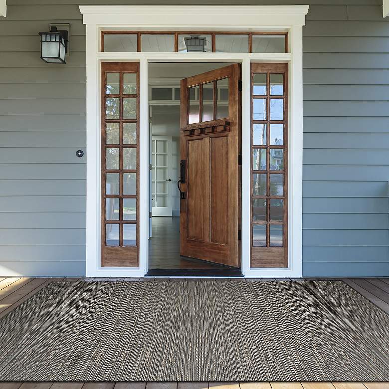Image 1 Monaco Larvotto 5'3"x7'6" Multi-Gray Rectangular Outdoor