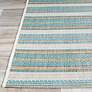 Monaco Marbella 5&#39;3"x7&#39;6" Blue Mist and Ivory Outdoor Rug