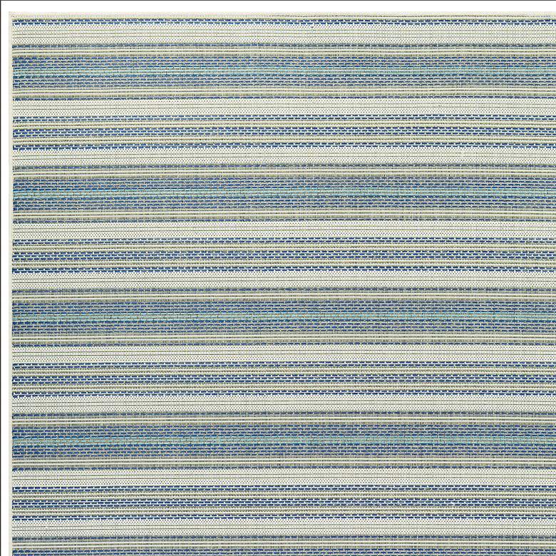 Image 2 Monaco Marbella 5'3"x7'6" Ivory and Azure Outdoor Rug more views