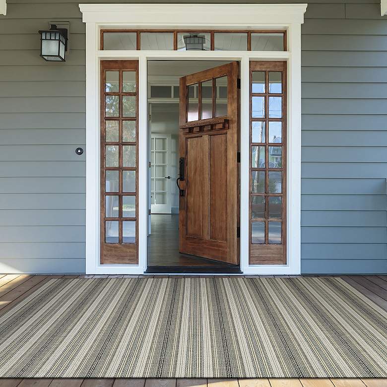 Image 1 Monaco Marbella 5'3"x7'6" Sand and Ivory Outdoor Rug