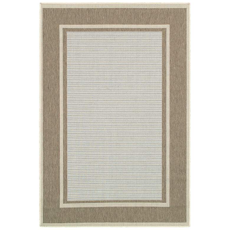 Image 2 Monaco Maritime 5'3"x7'6" Blue and Sand Outdoor Rug