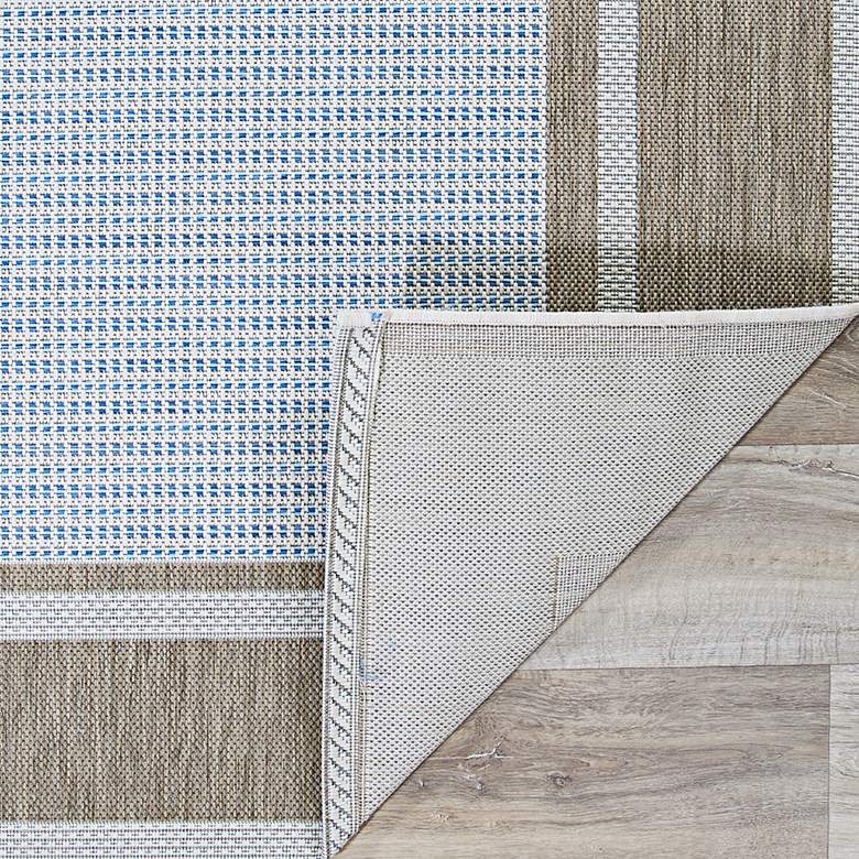 Image 4 Monaco Maritime 5'3"x7'6" Blue and Sand Outdoor Rug more views