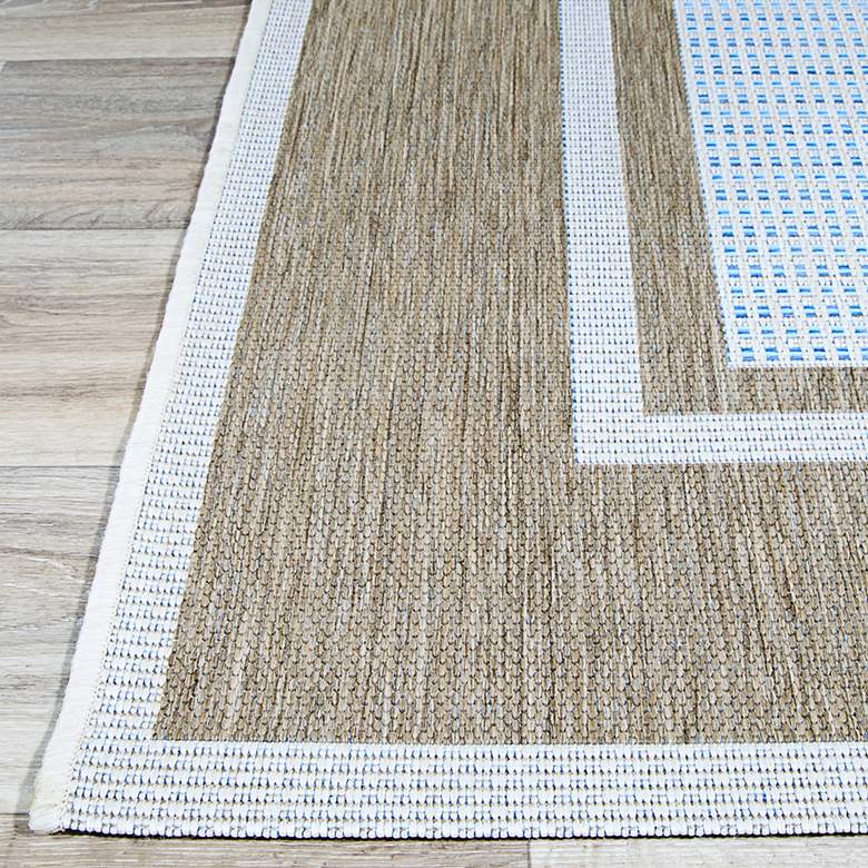 Image 5 Monaco Maritime 5'3"x7'6" Blue and Sand Outdoor Rug more views
