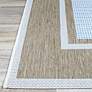 Monaco Maritime 5&#39;3"x7&#39;6" Blue and Sand Outdoor Rug