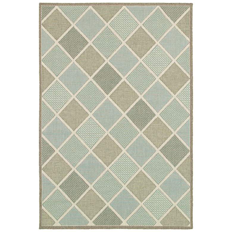 Image 2 Monaco Meritian 5'3"x7'6" Multi-Color Outdoor Area Rug