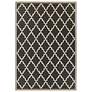 Thumbnail1 of Monaco Ocean Port 5'10"x9'2" Black and Sand Outdoor Rug