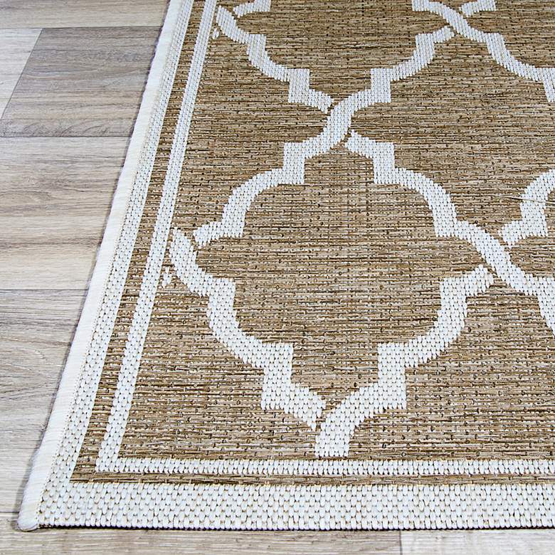 Image 5 Monaco Ocean Port 5'3"x7'6" Azure and Sand Outdoor Rug more views