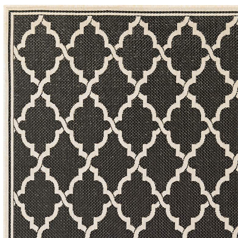 Image 2 Monaco Ocean Port 5'3"x7'6" Black and Sand Outdoor Rug more views