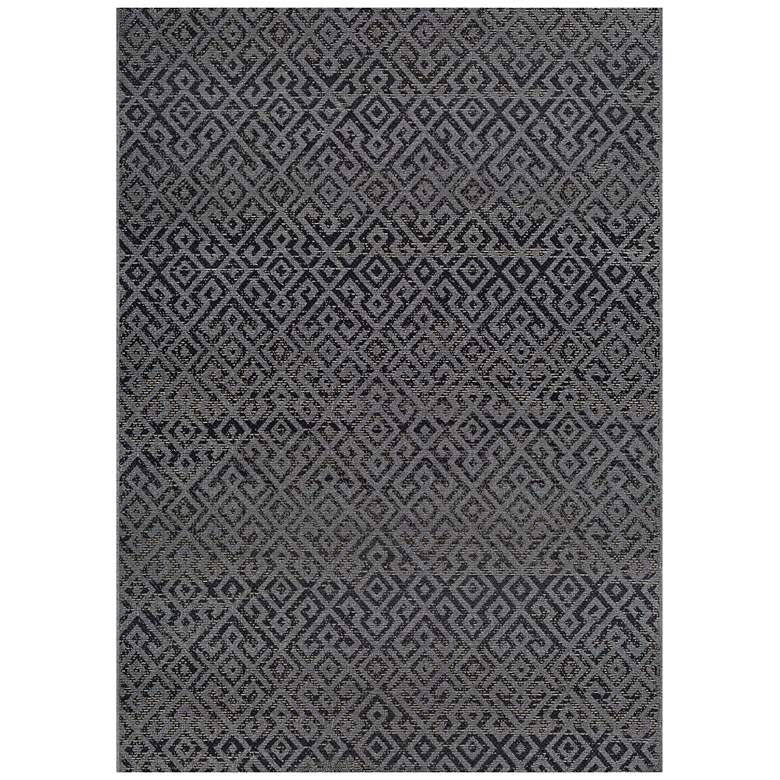 Image 2 Monaco Pavers 5'3"x7'6" Black Rectangular Outdoor Rug