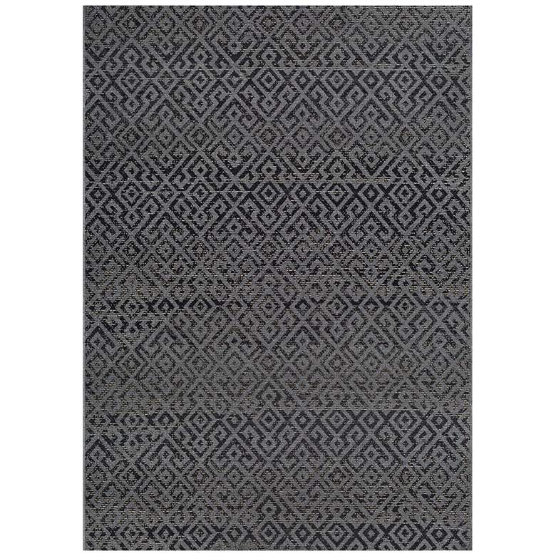 Image 2 Monaco Pavers 5&#39;3 inchx7&#39;6 inch Black Rectangular Outdoor Rug