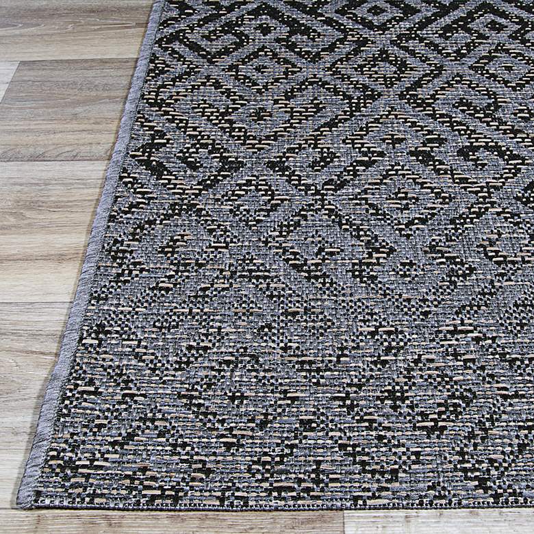 Image 4 Monaco Pavers 5&#39;3 inchx7&#39;6 inch Black Rectangular Outdoor Rug more views