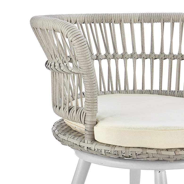 Image 3 Monaco Rope Wicker 3-Piece Patio Set with Cream Cushion more views