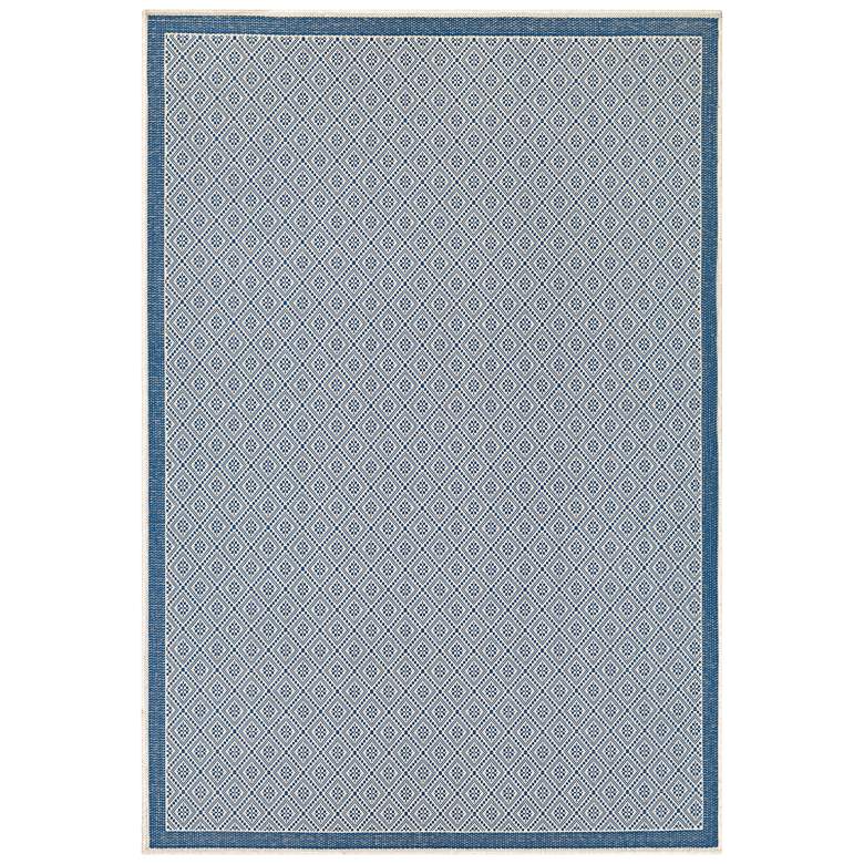 Image 2 Monaco Sea Pier 5'3"x7'6" Sand and Azure Outdoor Rug