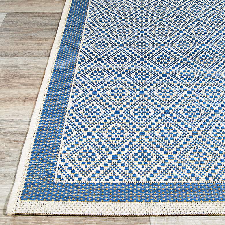Image 5 Monaco Sea Pier 5'3"x7'6" Sand and Azure Outdoor Rug more views