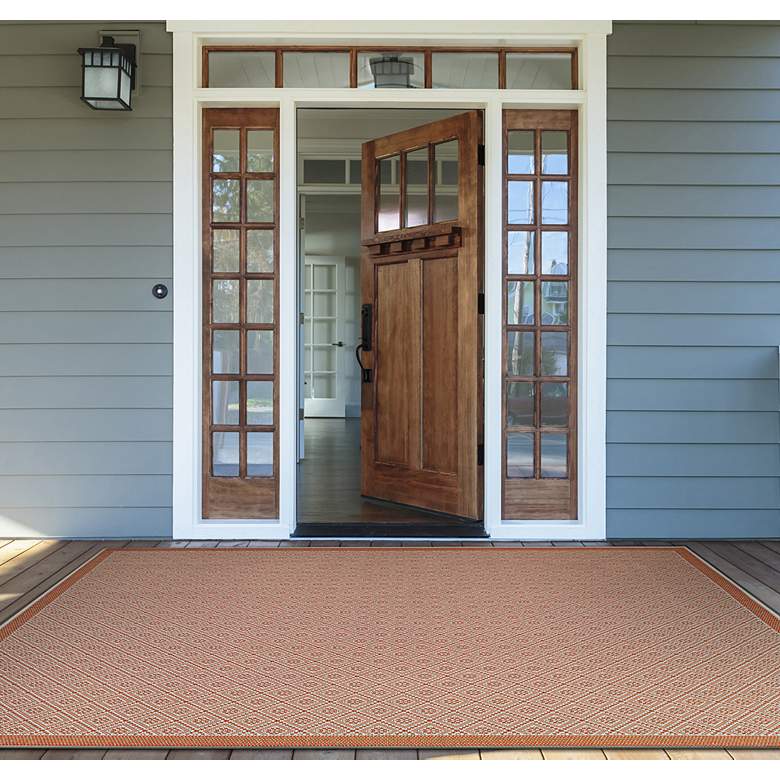 Image 1 Monaco Sea Pier 5'3"x7'6" Sand and Salmon Outdoor Rug
