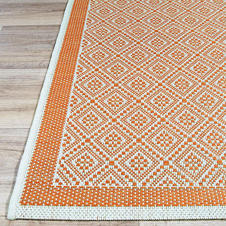 Image 5 Monaco Sea Pier 5'3"x7'6" Sand and Salmon Outdoor Rug more views