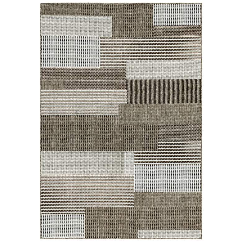 Image 2 Monaco Starboard 5'3"x7'6" Brown and Sand Outdoor Rug