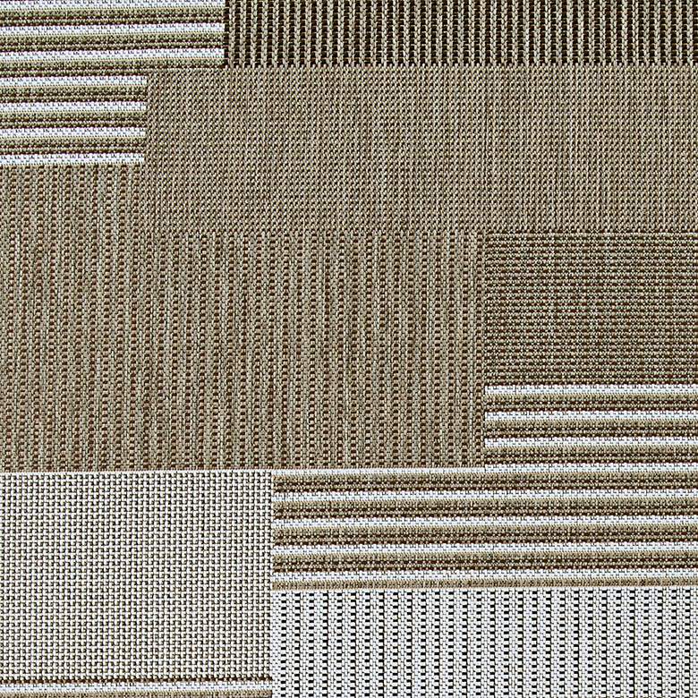 Image 3 Monaco Starboard 5'3"x7'6" Brown and Sand Outdoor Rug more views