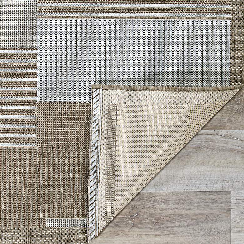 Image 4 Monaco Starboard 5'3"x7'6" Brown and Sand Outdoor Rug more views