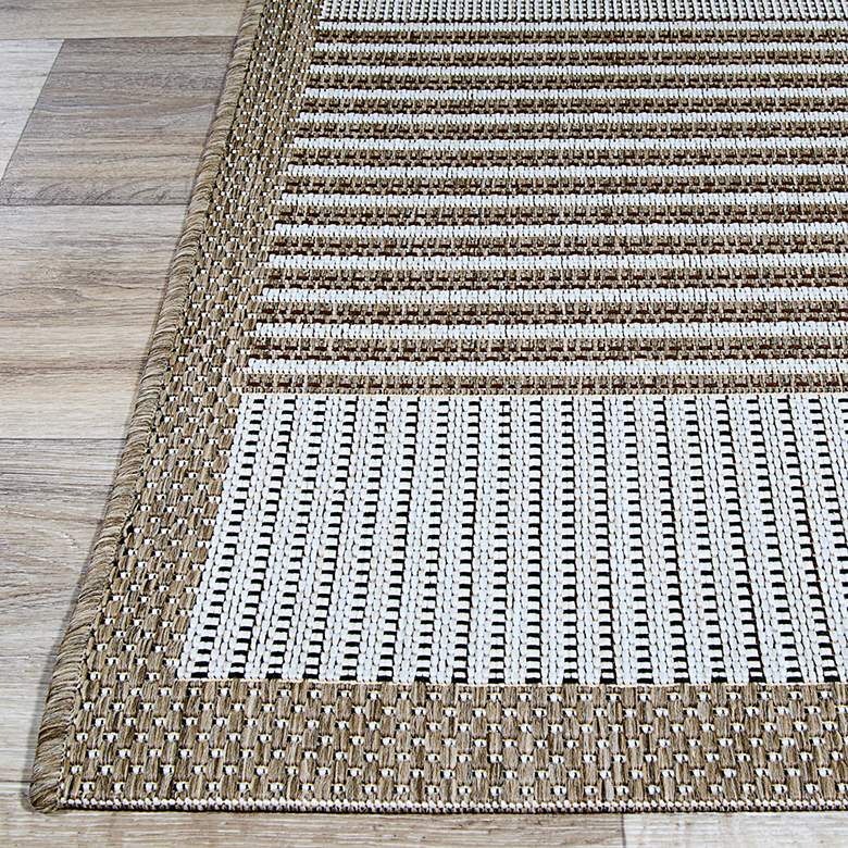 Monaco Starboard 5&#39;3 inchx7&#39;6 inch Brown and Sand Outdoor Rug more views