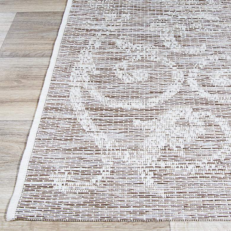 Image 5 Monaco Summer Quay 5'3"x7'6" Cocoa Natural Outdoor Rug more views