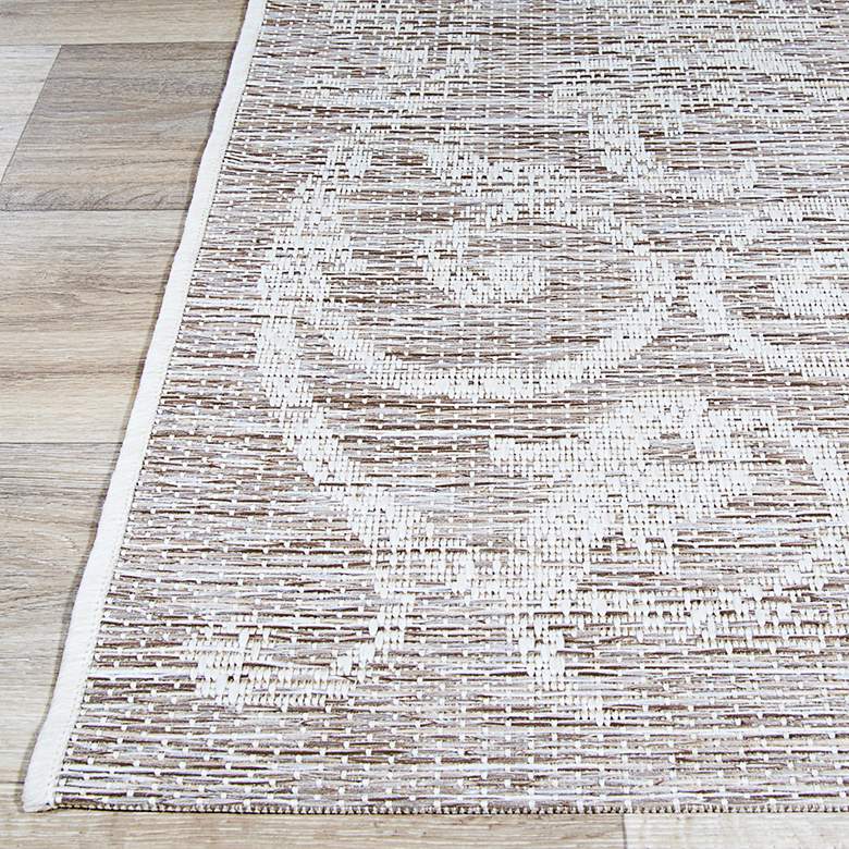 Image 5 Monaco Summer Quay 5&#39;3 inchx7&#39;6 inch Cocoa Natural Outdoor Rug more views