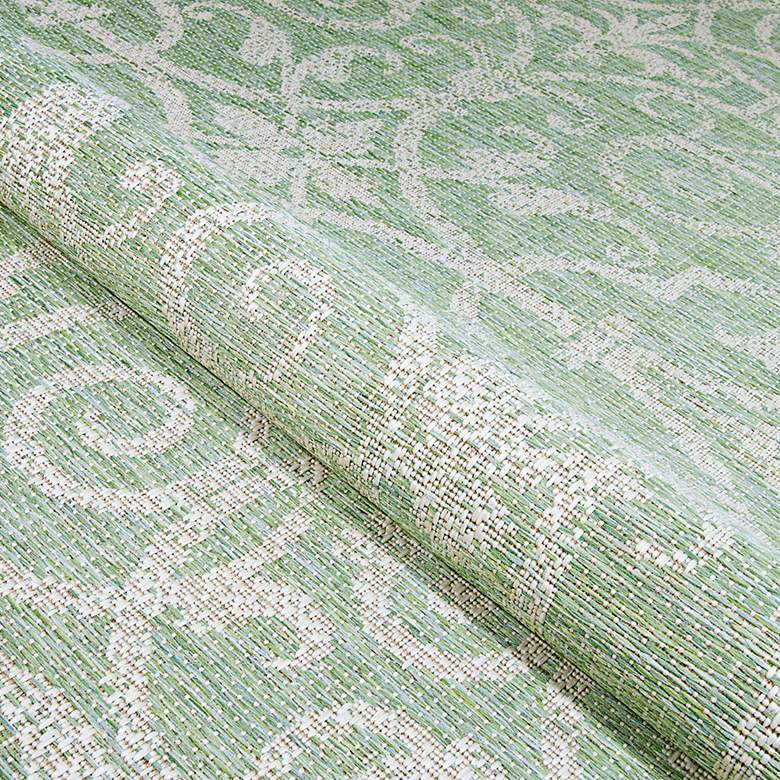 Image 5 Monaco Summer Quay 5'3"x7'6" Ivory Light Green Outdoor Ru more views