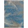 Thumbnail2 of Monaco Tropical Palms 3'9"x5'5" Ocean Outdoor Rug