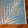 Thumbnail4 of Monaco Tropical Palms 3'9"x5'5" Ocean Outdoor Rug more views