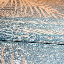 Image5 of Monaco Tropical Palms 3'9"x5'5" Ocean Outdoor Rug more views