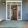 Thumbnail1 of Monaco Tropical Palms 5'10"x9'2" Aqua Outdoor Area Rug