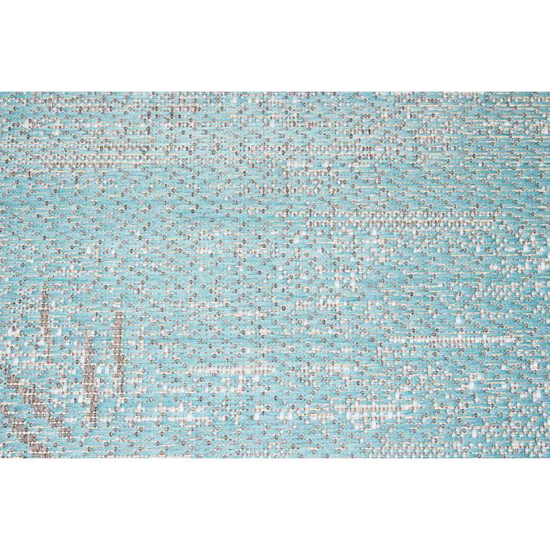 Image 3 Monaco Tropical Palms 5'3"x7'6" Aqua Rectangular Outdoor more views